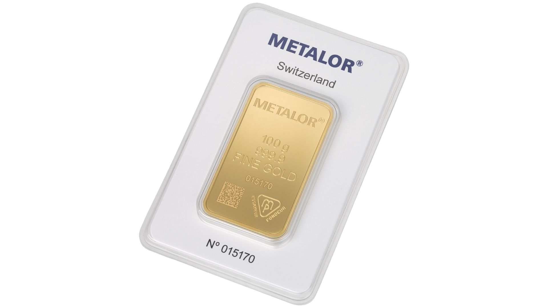Goudbaar Metalor 100 gram NEW UNCIRCULATED WITH COA 1