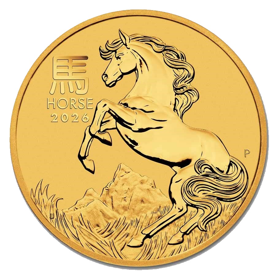 Australia Lunar Horse Goud 1/4 oz 2026 BU 1