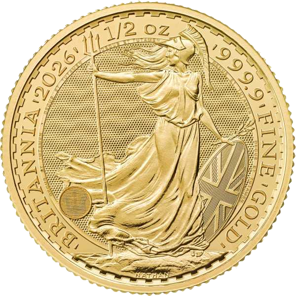 britannia 1/2 oz goud 2026 Voorkant
