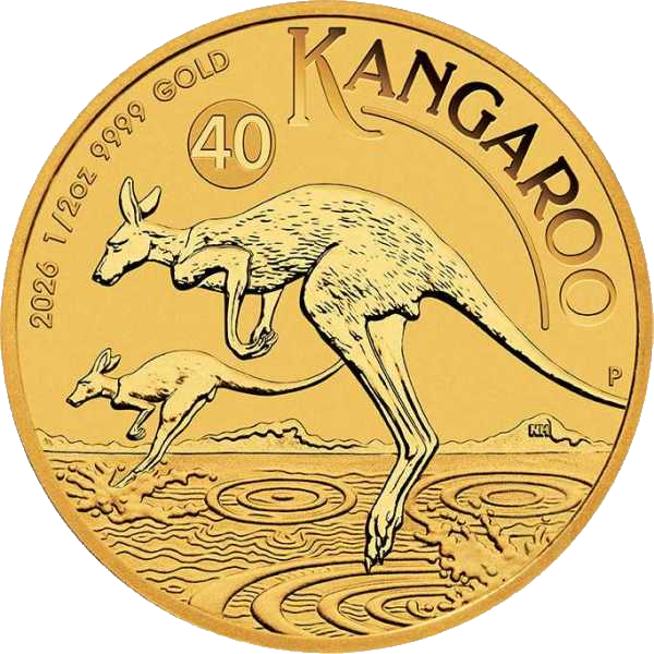 Australia Kangaroo Goud 1/2 oz 2026 BU 1