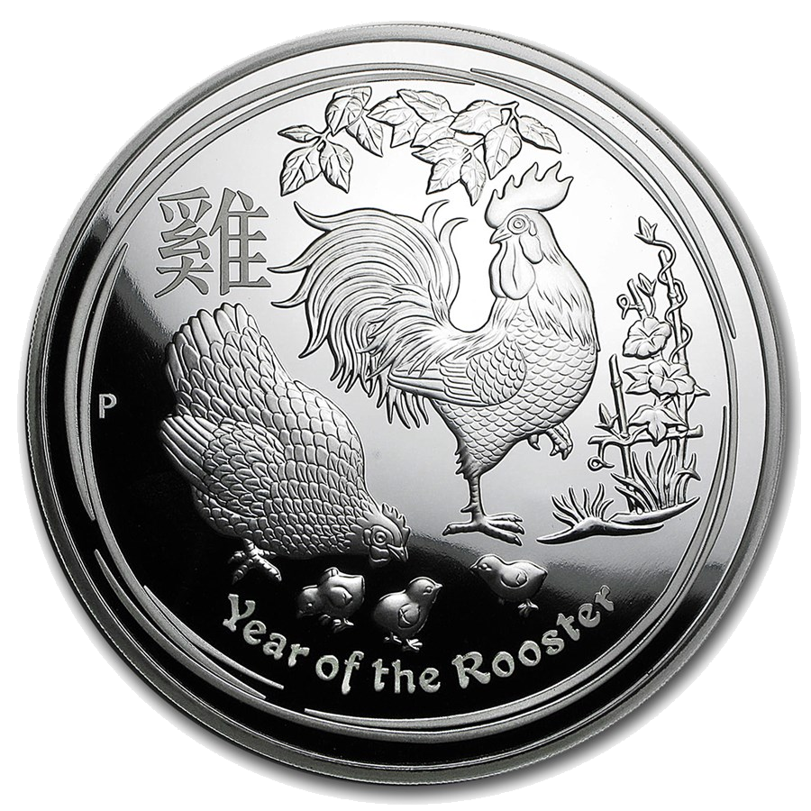 2017 Australia 1 kilo Silver Lunar Rooster Proof (wBox &amp; COA) 1